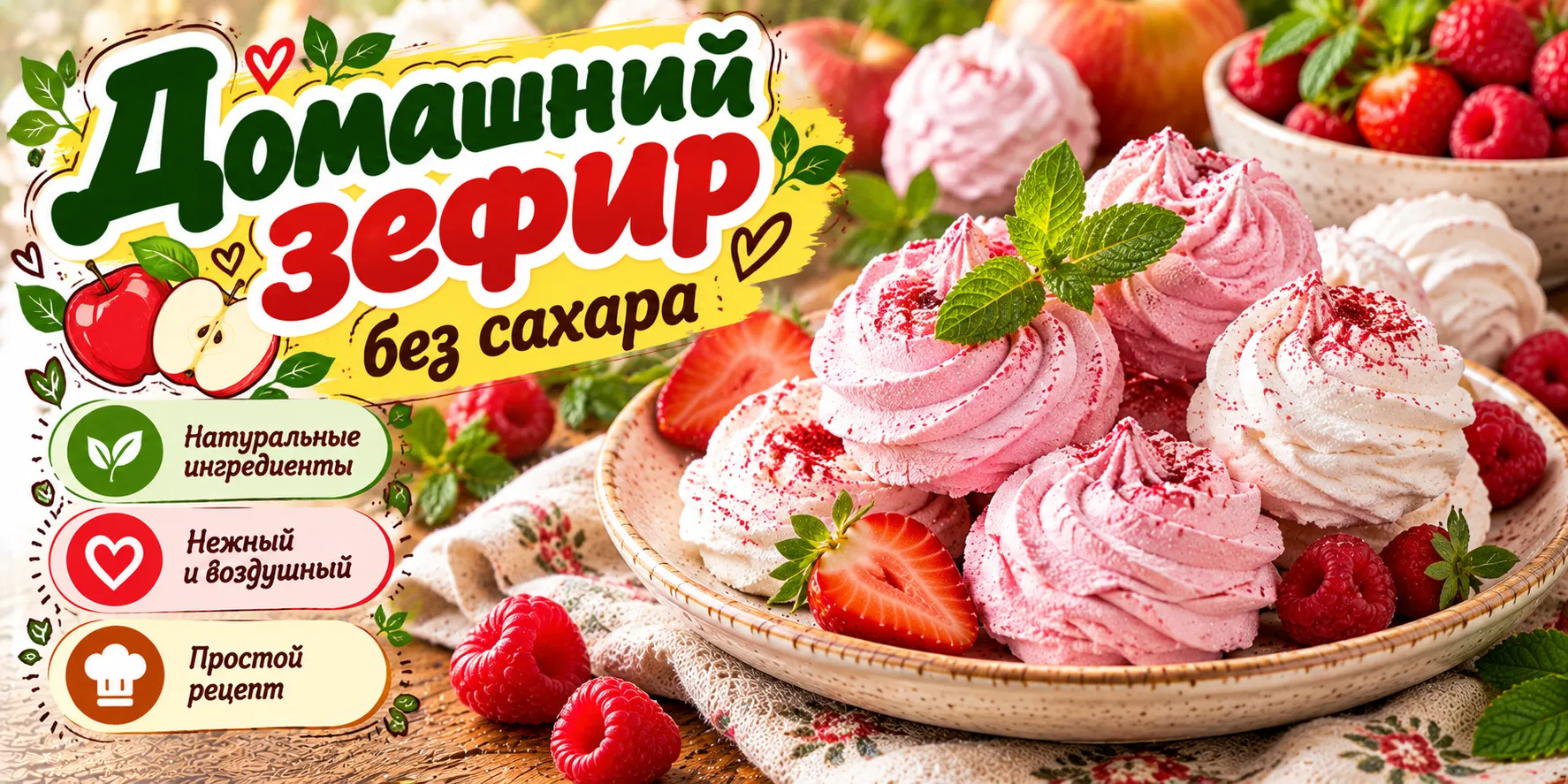 Домашний зефир без сахара