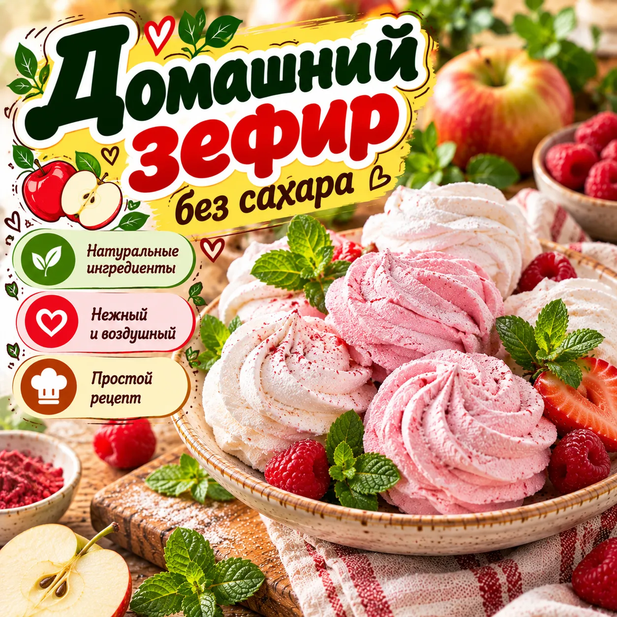 Зефир - рецепт, состав и приготовление по шагам