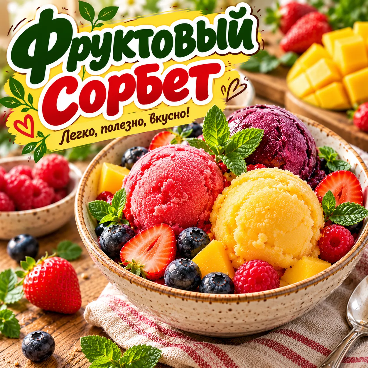 Сорбет - рецепт, состав и приготовление по шагам