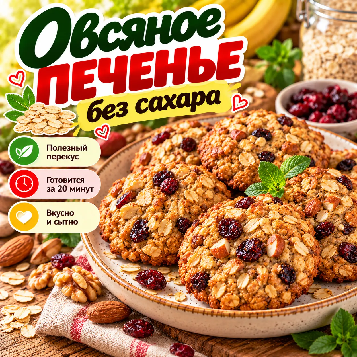 Овсяное печенье - рецепт, состав и приготовление по шагам