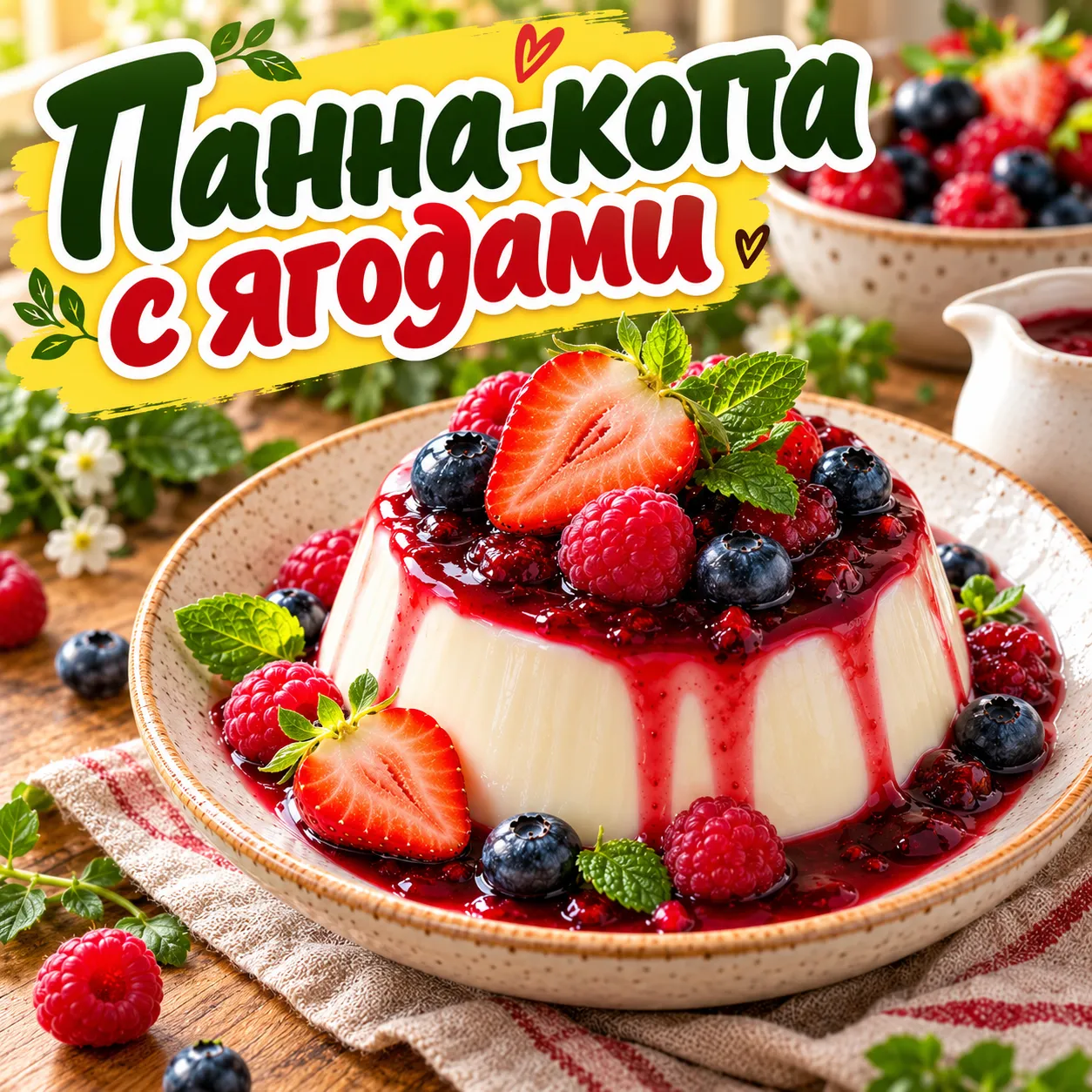 Панна котта - рецепт, состав и приготовление по шагам