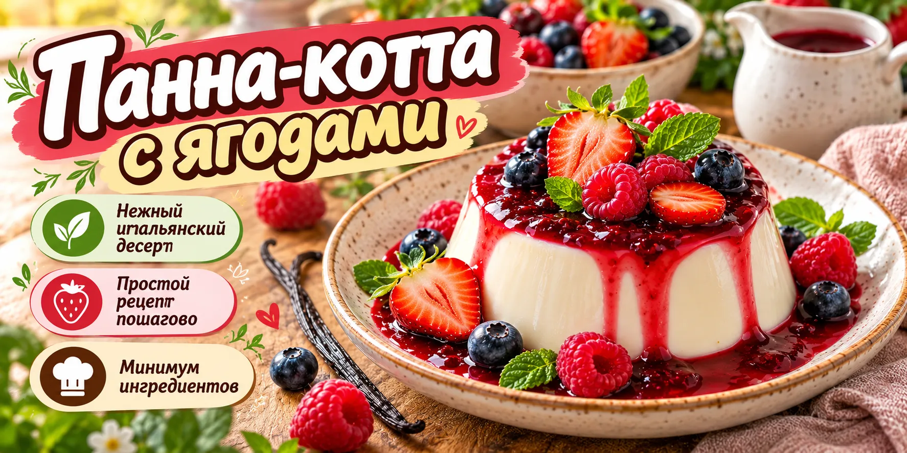 Панна-котта с ягодами