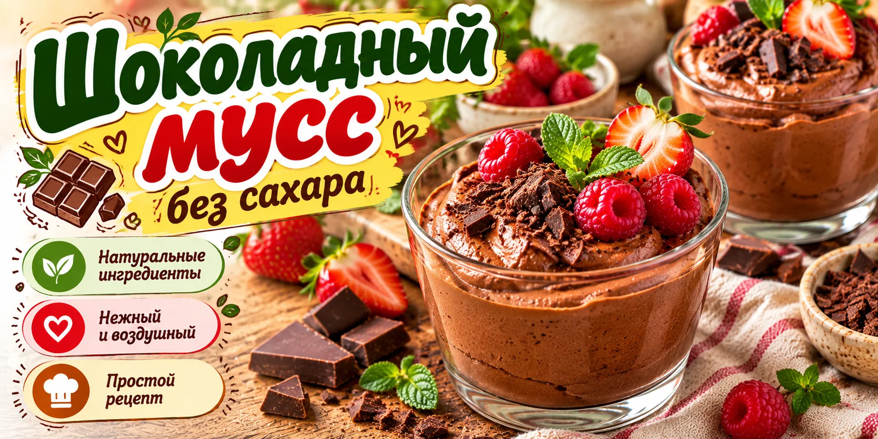 Шоколадный мусс без сахара