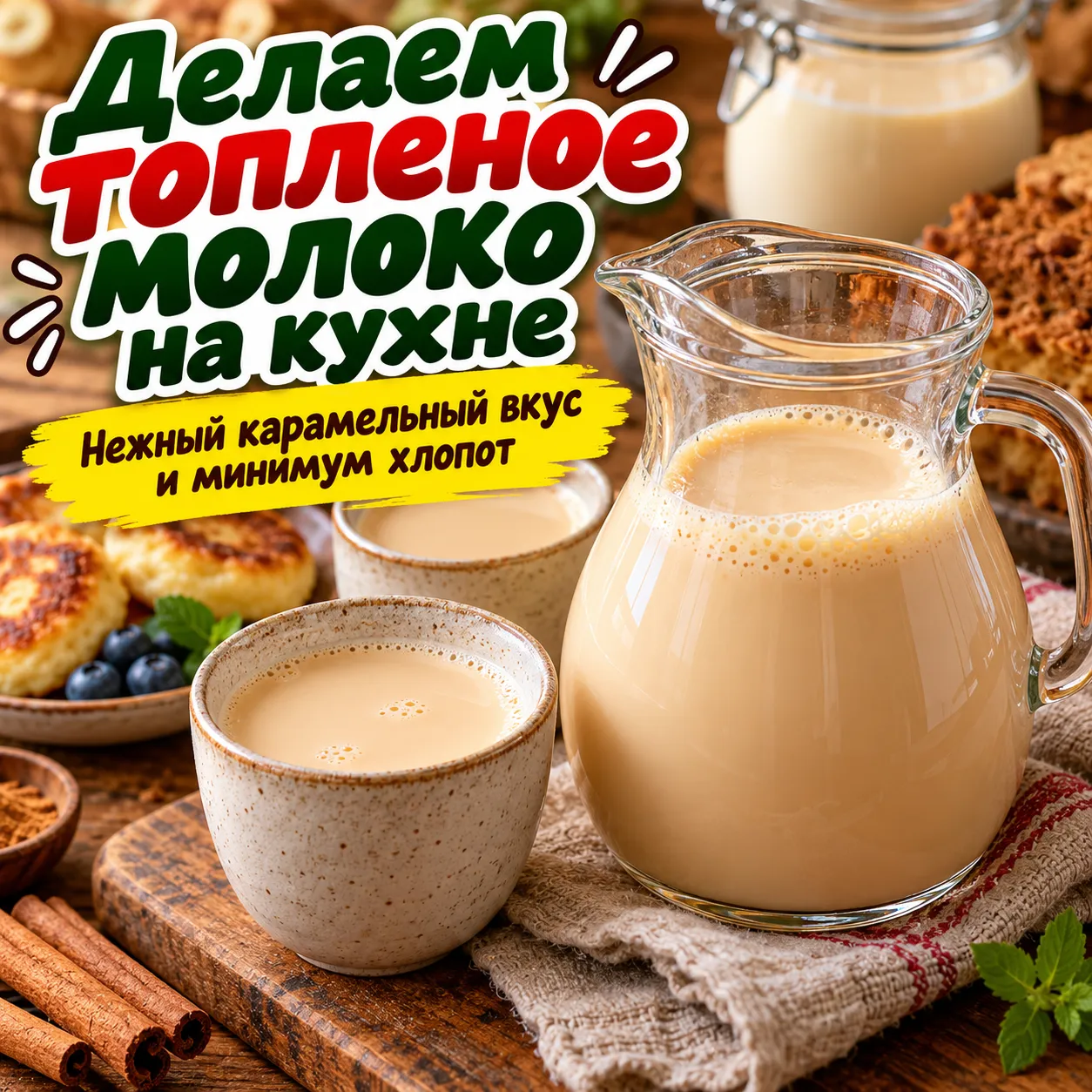 Топленое молоко - рецепт, состав и приготовление по шагам