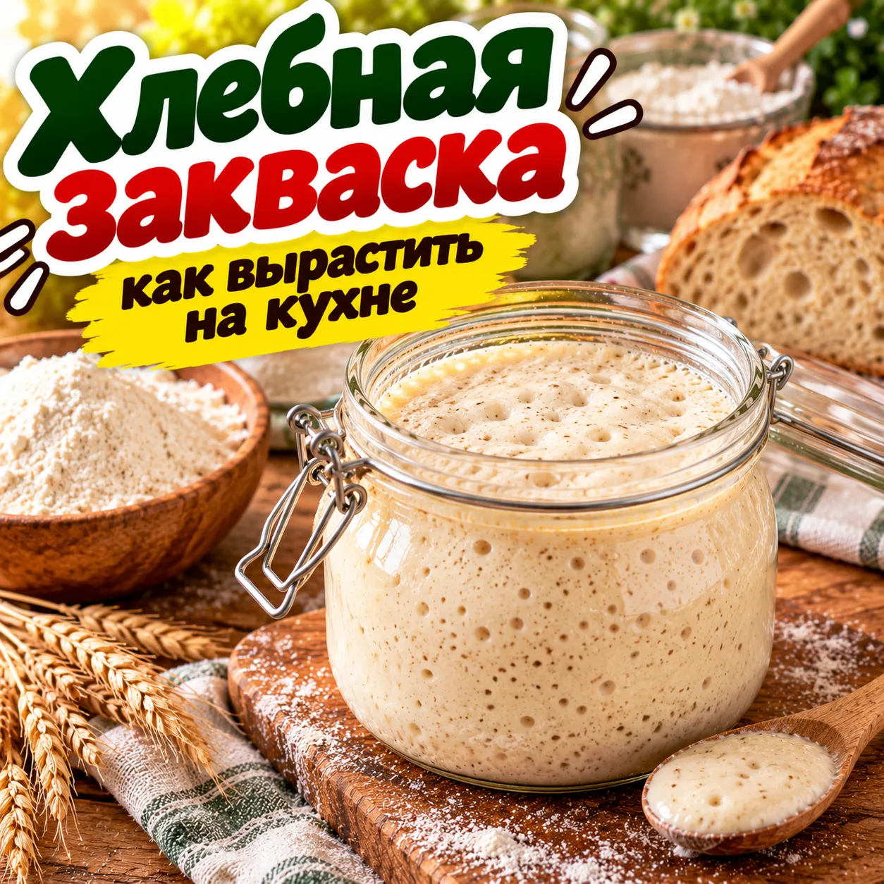 Хлебная закваска - рецепт, состав и приготовление по шагам