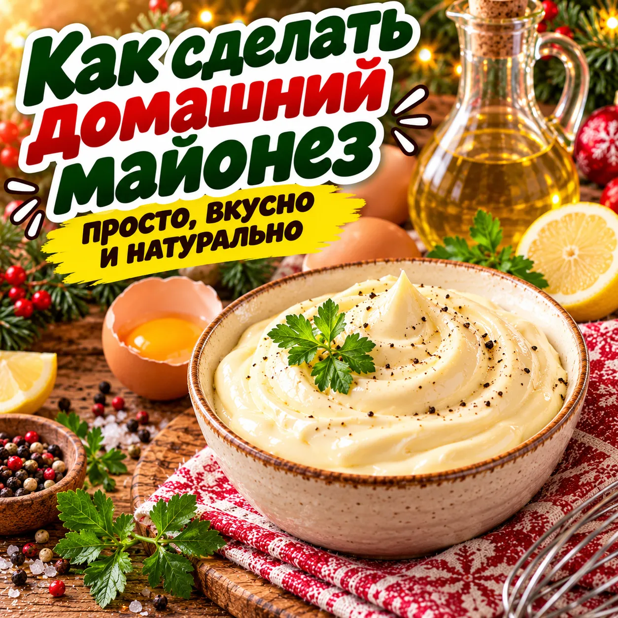 Майонез - рецепт, состав и приготовление по шагам