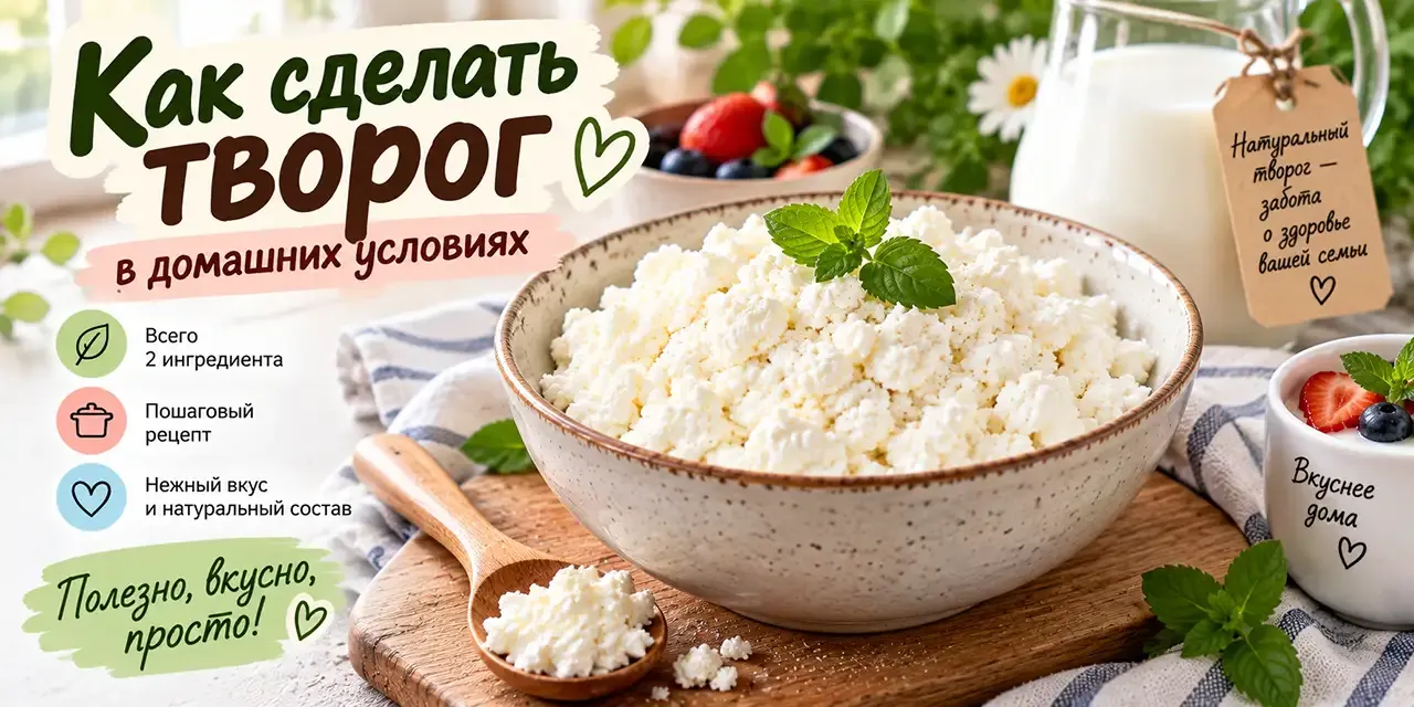 Как сделать творог в домашних условиях