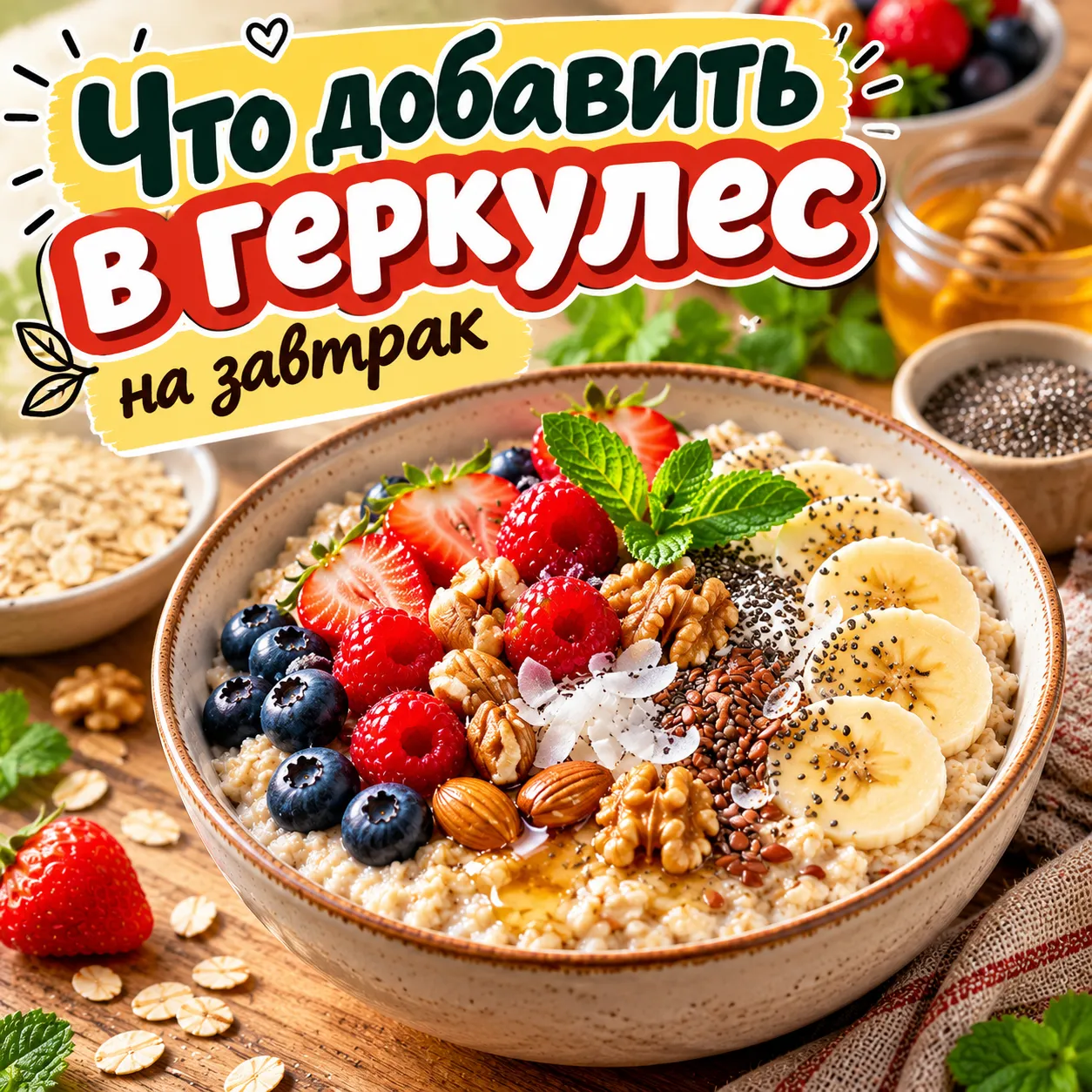 Овсяная каша - рецепт, состав и приготовление по шагам