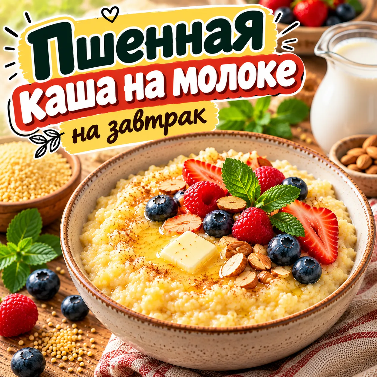 Пшенная каша - рецепт, состав и приготовление по шагам