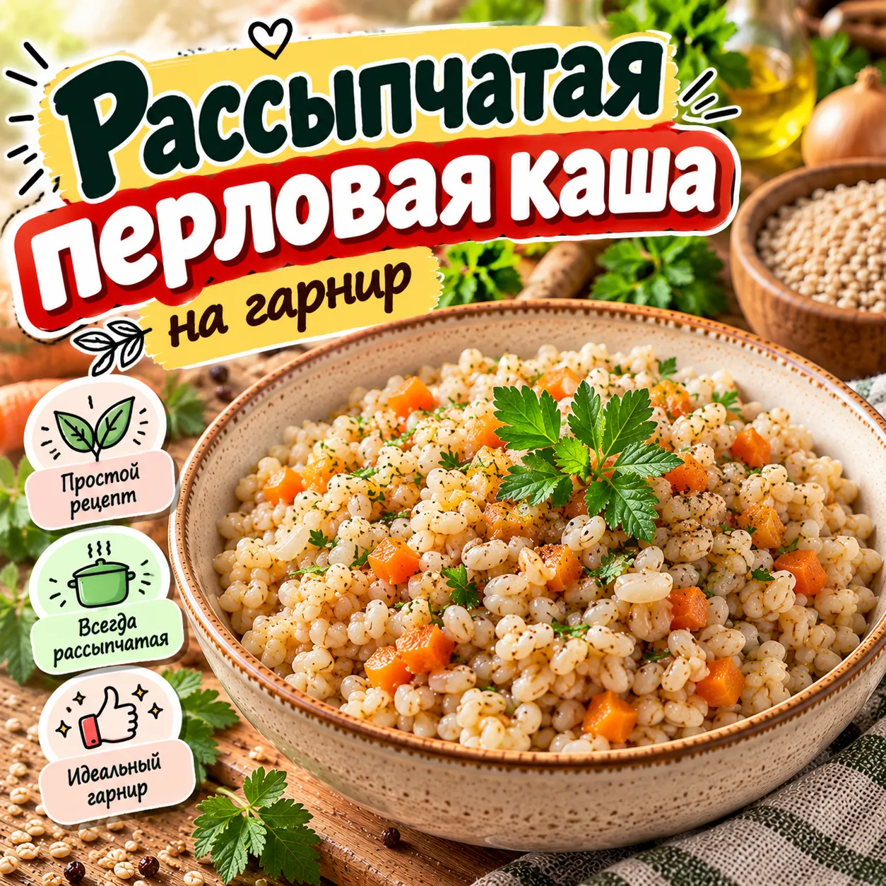 Перловая каша - рецепт, состав и приготовление по шагам