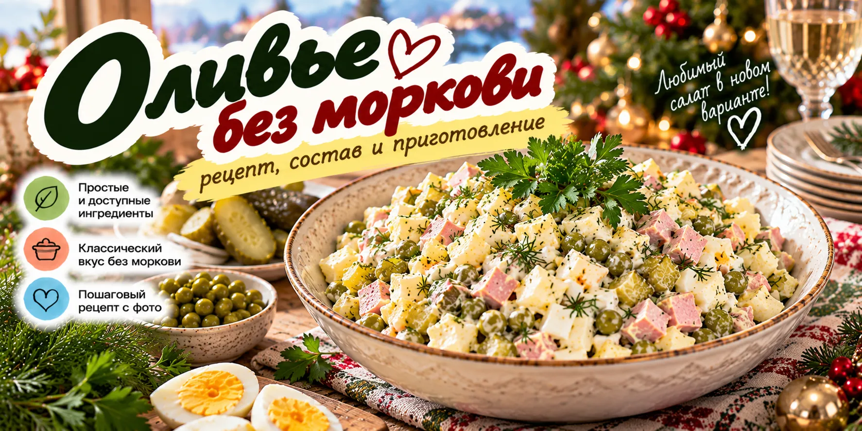 Оливье без моркови