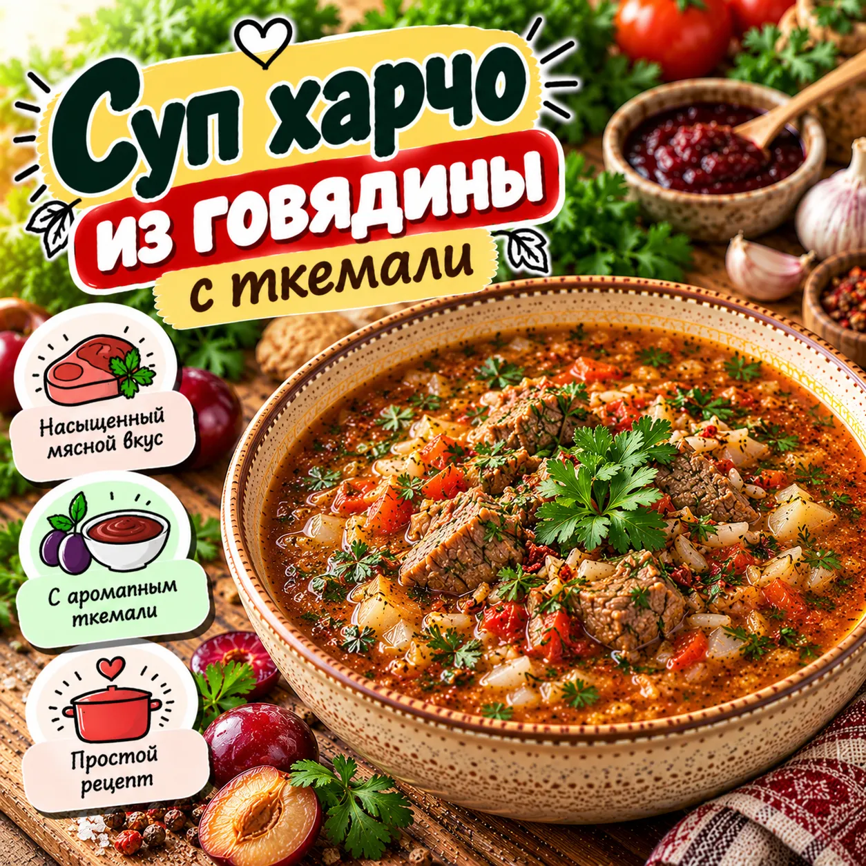 Суп харчо - рецепт, состав и приготовление по шагам
