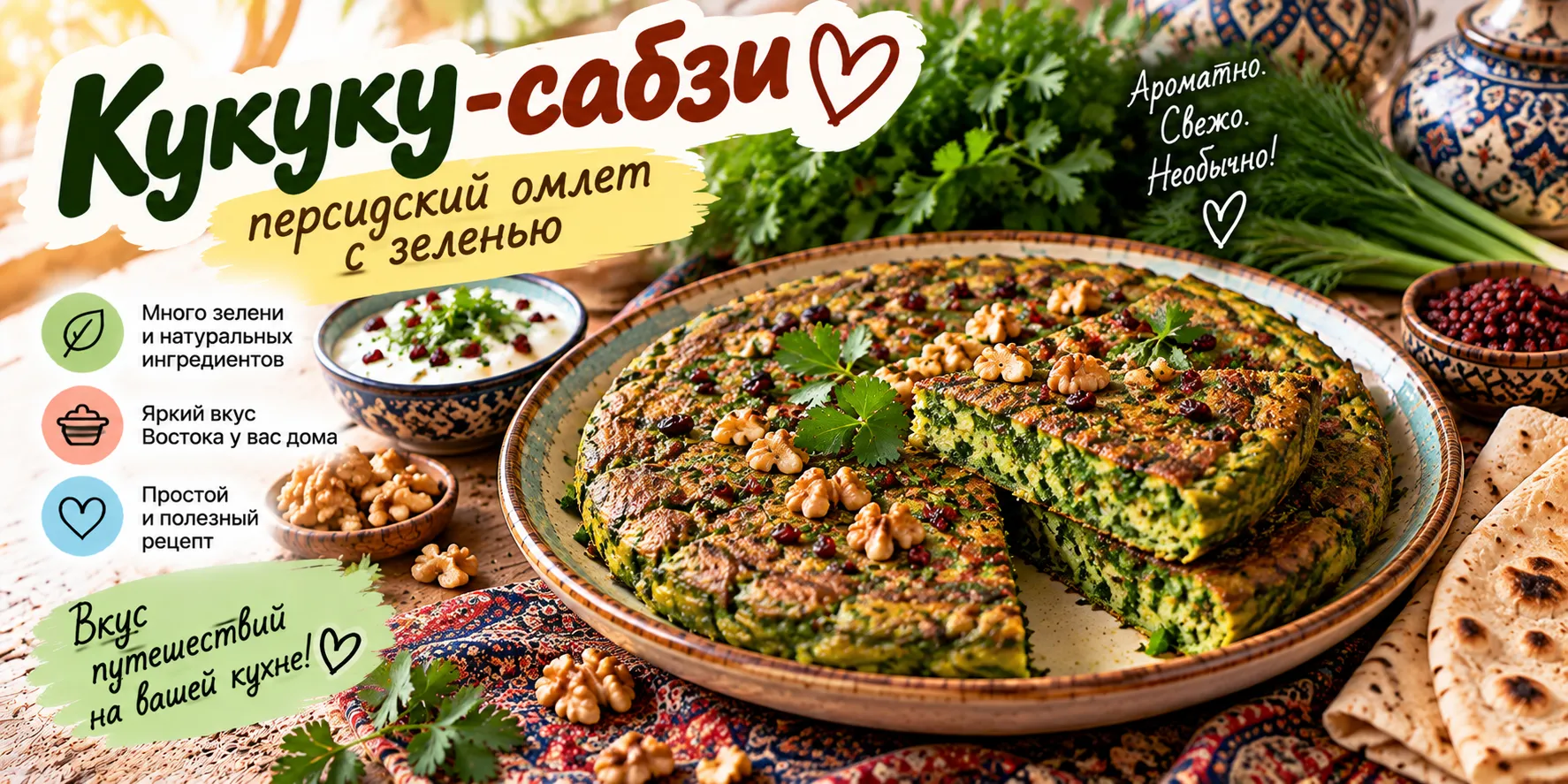 Кукуку-сабзи - персидский омлет с зеленью